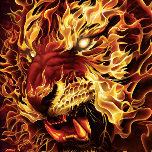 Fire Tiger by Tom Wood MacBook Skins